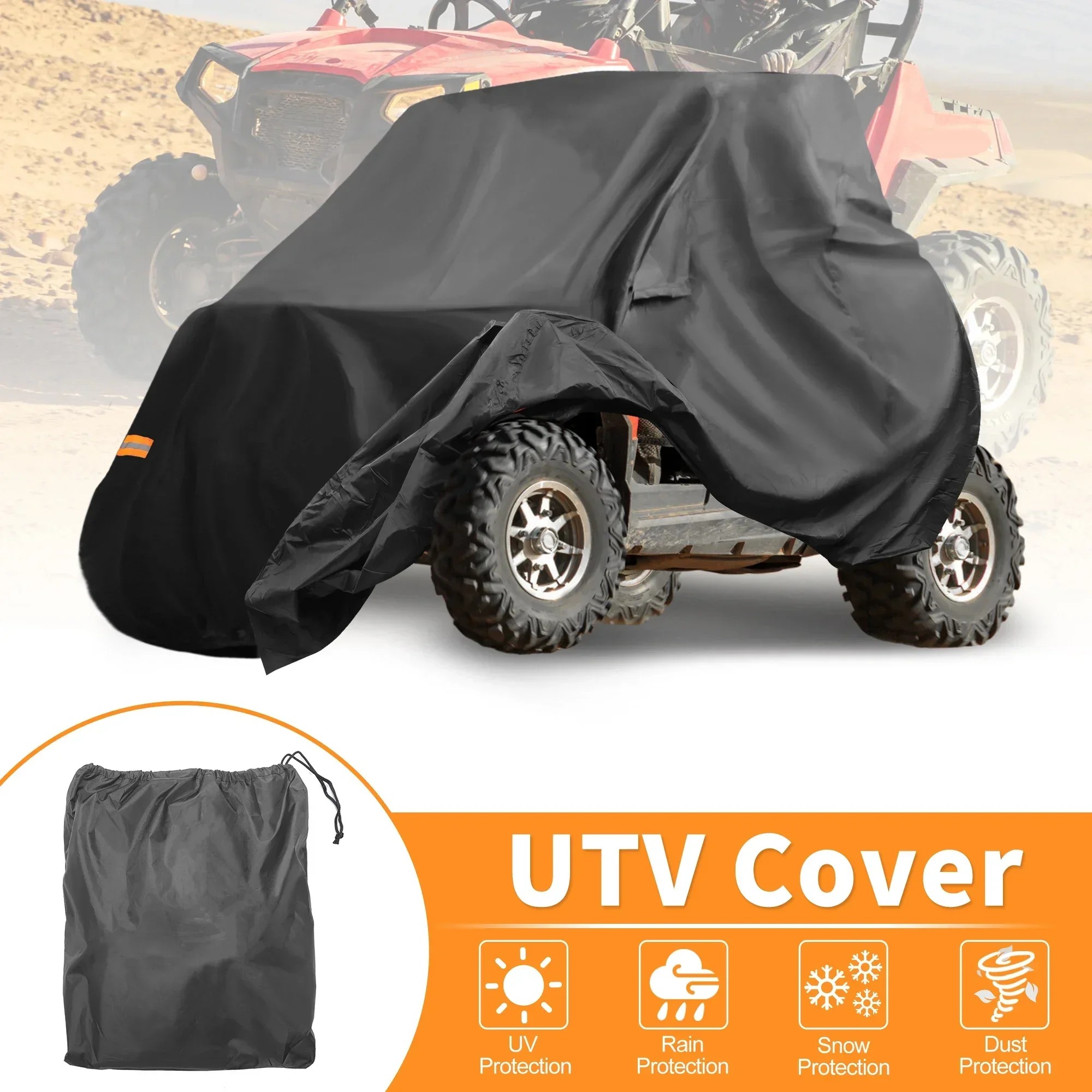 󸮽 RZR XP 1000  UTV Ŀ,  ̵ Ŀ, ߿ ȣ 210D-PU, 256x110x120cm